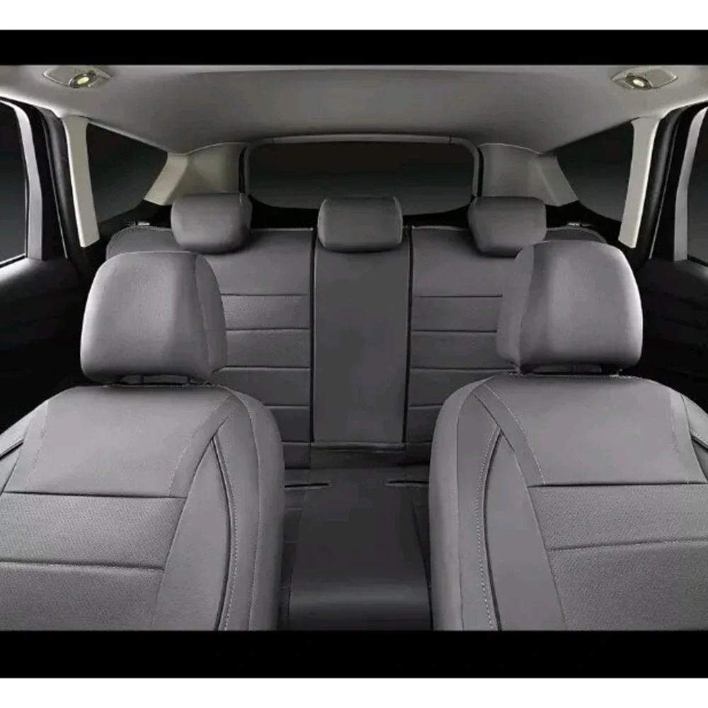 Universal Car 5 Seat Covers Full Set PU Leather Front Rear Protector Cushion Pad